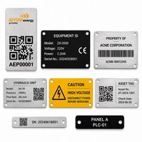 Etiquetas de Identificación de Activos Personalizadas de Metal y Acero Inoxidable con Impresión UV, Código QR y Código de Barras para el Seguimiento de Activos (OEM)