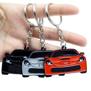 Porte-clés personnalisé en alliage de zinc, modèle de voiture Jeep tout-terrain 2D, cadeau pour les passionnés d'automobiles - Product Image 2