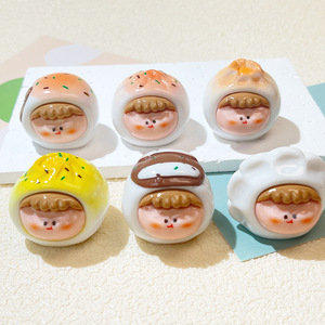 Vente chaude mignon dessin animé en trois dimensions petit déjeuner Liz résine accessoires bricolage accessoires voiture ustensiles de cuisine porte-clés pendentif - Product Image 1