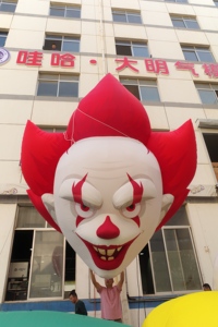 Balon Kepala Badut Tiup, Badut Menyeramkan Tiup, Dekorasi Acara Klub Halloween Tiup, Setan Tiup - Product Image 2