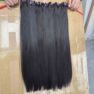 Extensions de cheveux humains vierges de qualité supérieure, lisses et raides, cuticules alignées, sans nœuds, sans perte de cheveux - Product Image 1