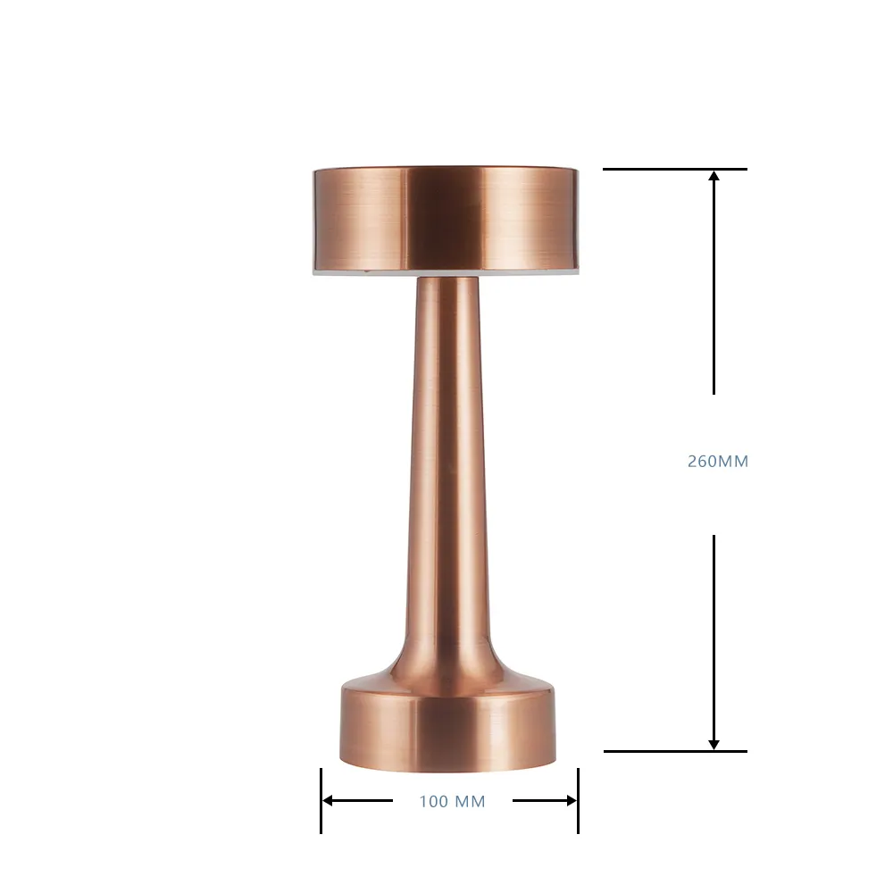 Vente en gros champignon moderne USB sans fil tactile gradation LED Restaurant lampe de table rechargeable à piles maison dîner en plein air