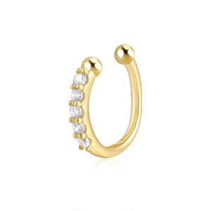 CANNER - Anillo de Nariz de Plata S925 con Circonita 5A, Sin Perforación, Joyería para Mujeres y Niñas - Product Image 1