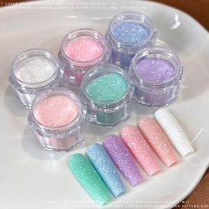 Poudre de paillettes pour ongles en forme de diamant écrasé, paillettes fines et scintillantes, décorations polyvalentes pour manucure française - Product Image 3