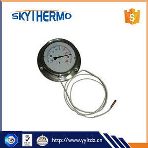 Thermomètre capillaire en acier inoxydable complet pour climatisation, bride avant et arrière - Product Image 3