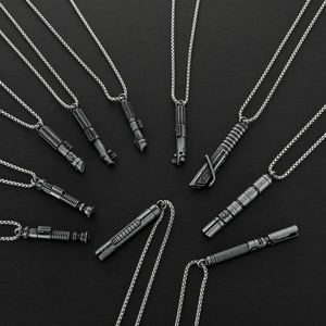 สร้อยคอไลท์เซเบอร์ทำจากซิงค์อัลลอยแบบสั่งทำจี้คอสเพลย์สตาร์วอร์สำหรับแฟนบอลลุคโอบีวันและของขวัญคอสเพลย์ - Product Image 4