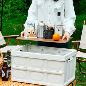 Odm/OEM ngoài trời có thể gập lại PP nhựa hộp lưu trữ sortable xe thùng với có thể tháo rời máy tính để bàn bìa cho cắm trại - Product Image 3