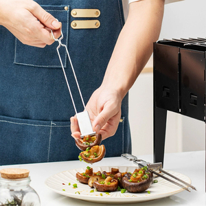 Nuevo Brochete Doble Plano de Acero Inoxidable para Barbacoa con Barra de Empuje, Brochetas para Carne, Verduras y Kebabs - Product Image 5