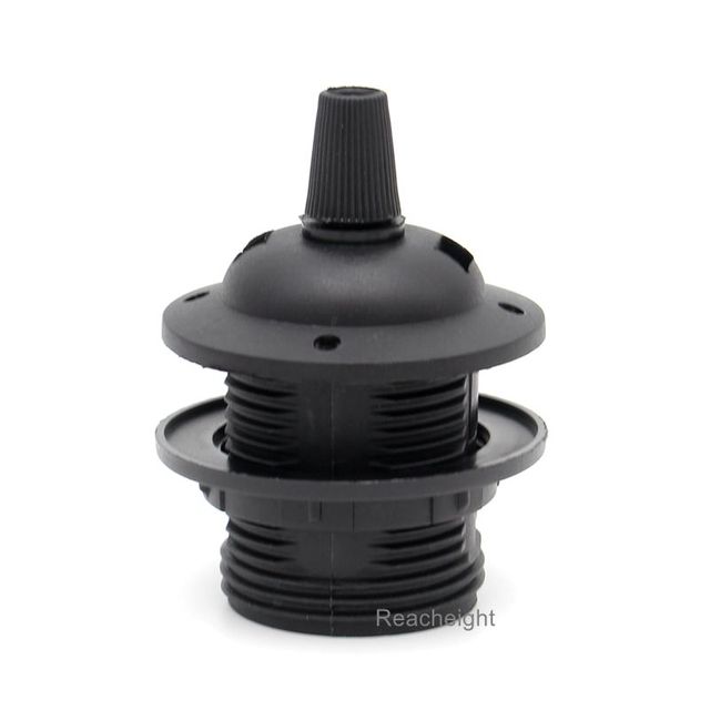 E26/E27 Lamp Socket with Plastic Shade Ring Screw-in Type Light Bulb Holder with Screw Product Category Lamp Holders  Bases