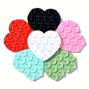 Support de téléphone à ventouse double face en silicone, support mains libres détachable avec une forte adhérence, universel pour les selfies - Product Image 1