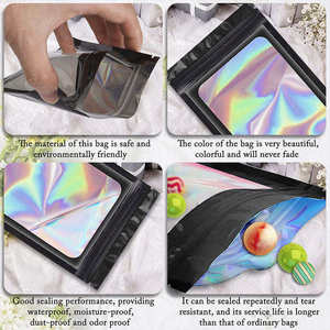 Tùy chỉnh mùi bằng chứng Mylar Túi Nắp kéo mùi bằng chứng túi màu ba chiều bao bì túi có cửa sổ rõ ràng để lưu trữ thực phẩm - Product Image 4