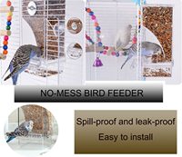 Mangeoire à oiseaux sans dégâts, mangeoire pour cage à oiseaux, accessoires pour cage à oiseaux pour perruche, canari, calopsitte, pinson