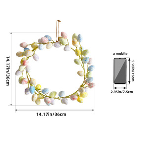 2024 créatif 36cm guirlande d'oeufs de pâques décoration de fête en latex avec modèle chaud idée <span class=keywords><strong>cadeau</strong></span> de pâques dans un emballage de sac - Product Image 2