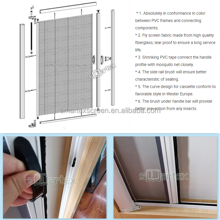 Mosquito Net Garage Screen Fiberglass Roll up Doors PVC Profile Retractable Screen Fiberglass Mesh Front Door · image 3