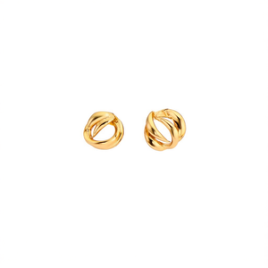 Stud <b>Earrings</b> 316L Stainless Steel PVD Gold Plating Fashion Jewelry Sustainable Resistant Design - Product Image 1