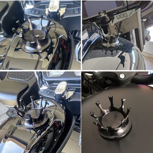 Bouchon de réservoir d'essence en aluminium avec couronne de roi pour moto, filetage droit, pour Harley Sportster - Product Image 6