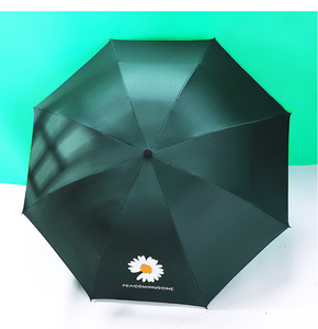 ร่มกันแดดแบบพับได้ป้องกันรังสียูวีสำหรับผู้ชายผู้หญิงแดดฝนใช้ได้สองแบบยางสีดำพับได้แบบพกพากันน้ำ - Product Image 3