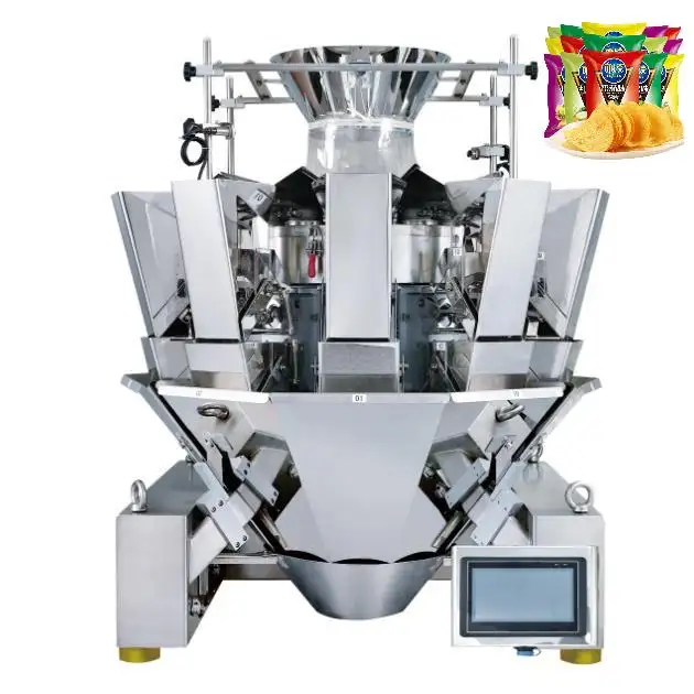 Độ Chính Xác Cao 120 Túi/min 14 Đầu Weigher Tự Động Multihead Weigher Máy Đóng Gói