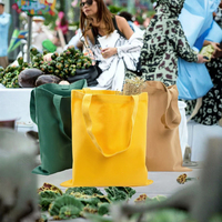 Sacs de style de vie personnalisés avec logo imprimé, sac fourre-tout en coton biologique recyclé de haute qualité, grande capacité, avec longues poignées en corde, en toile