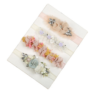 Vintage <strong>Baby</strong> Boy Pearl <strong>Headband</strong> Boho <strong>Baby</strong> Girl Flower Hair Band Lovely Newborn Photography Headpiece Props Studio Accessories - Product Image 2