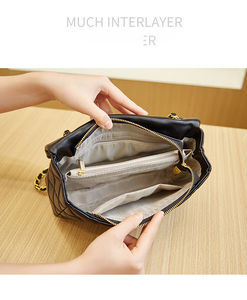 Catena <span class=keywords><strong>di</strong></span> design in vera pelle borse nere borse da donna <span class=keywords><strong>di</strong></span> <span class=keywords><strong>marca</strong></span> borse a tracolla da donna borse da donna marche famose - Product Image 3