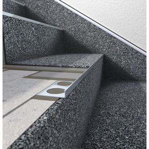 Perfil de seguridad para escalones, material antideslizante duradero, superficie lisa, construcción robusta, fácil instalación, para exteriores - Product Image 2