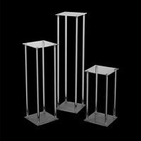 Cadre carré détachable en acrylique transparent de style martien pour décoration de table de mariage, scène florale, fenêtre, fêtes, événements, transfrontalier