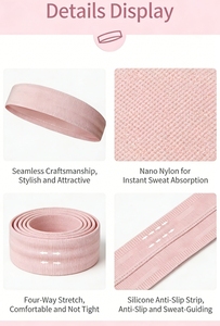 الحد الأدنى للطلب 30 قطعة – عصابات عرق مع شعار مخصص، عصابات رأس للباسكت بول واللياقة البدنية والتنس الرياضي، قابلة للتمدد وحماية - Product Image 3