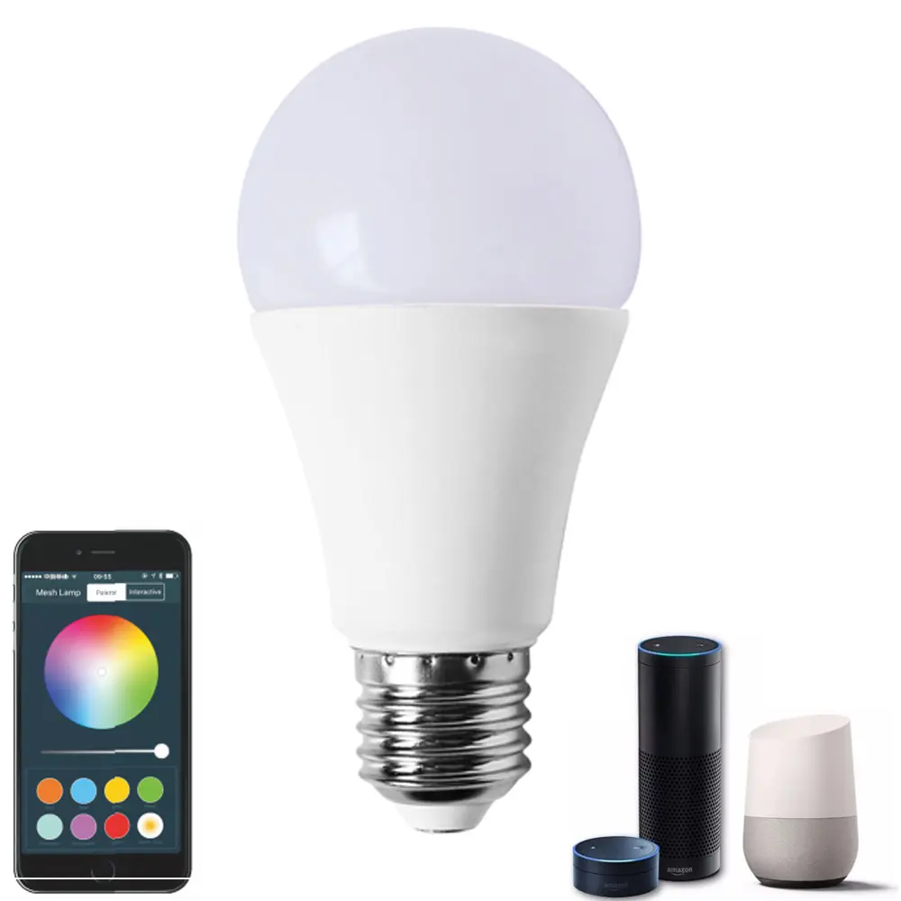 Smart Bulb E27 A70 Dimmable Tuya APP RGBW Light Led Lamp Ampoule Alexa Compatible With Google Assistant For Smart Home Decor