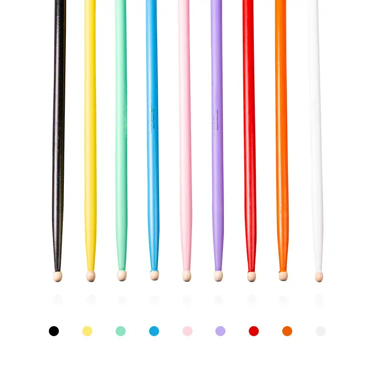 드럼 놀기를 위한 공장 GB-CS-3YF 드럼 부속품 지원 OEM 다채로운 단단한 단풍나무 드럼 지팡이