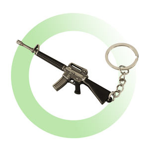 พวงกุญแจรูปปืน <span class=keywords><strong>M16A4</strong></span>ของเล่นพวงกุญแจโลหะซิงค์อัลลอยขนาด9ซม. พวงกุญแจของขวัญสุดประณีต - Product Image 2