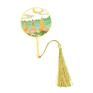 Marcapáginas Personalizado de Metal con Diseño de Lugares Turísticos Famosos de China, Marcapáginas Dorado con Diseño Hueco para Regalos - Product Image 5