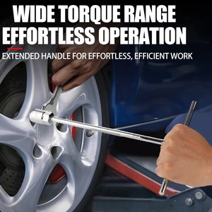 Professional Carbon Steel T Handle Socket Wrench <strong>Set</strong> with Extended <strong>Torque</strong> Arm for Automotive Repair and Mechanical Work - Product Image 4