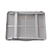 Table de camping légère en aluminium argenté, facile à transporter, imperméable, mobilier d'extérieur moderne avec garantie d'un an