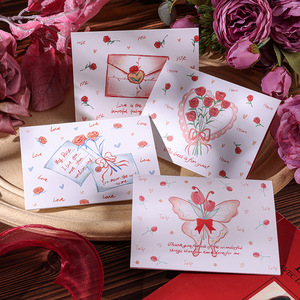 Cartes de vœux florales personnalisées imprimées, pages intérieures vierges, cartes de remerciement pour les fêtes, pour entreprises, mariages, anniversaires, fleuristes, boulangeries, cadeaux - Product Image 3