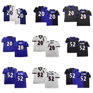 Maglia da Rugby Vintage da Uomo con Cuciture Stile Retrò 20 Ed Reed 52 Ray <span class=keywords><strong>Lewis</strong></span> Taglie S-3XL - Product Image 1