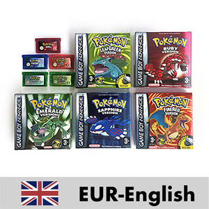 Cartouche de jeu filaire EUR English IC SAVE pour SP-Leaf Green Fire Red Ruby Emerald SAPPHIRE avec boîte, plateau et manuel - Product Image 1