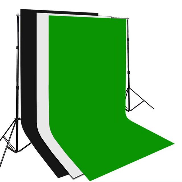 Fond Vert 2x2m Green Muslin Background Stand for Camera with Photography Green Screen Triangular Live Matting Cloth