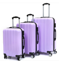 Couleur vive bagage de voyage rose vintage valise trolley bagages ensemble
