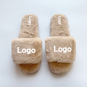 Pantuflas Personalizadas con Logotipo 2024, Pantuflas de Alta Calidad para Hombre, Diseño Abierto, Punta Redonda, Una Sola Correa, para Otoño e Invierno - Product Image 2