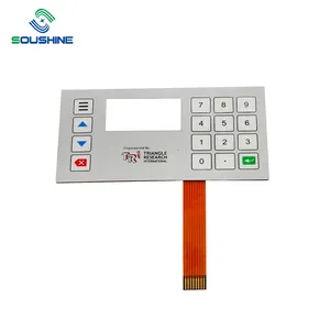 OEM Graphic Overlay Embossed Button For Telecommunication Equipment Custom Membrane Switch Keypad Panel Keyboard