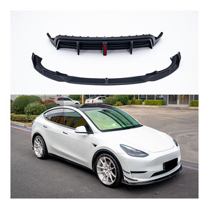 Nuevo Kit de Carrocería para Tesla Model Y con Labio Delantero de Fibra de Carbono y <span class=keywords><strong>Difusor</strong></span> Trasero Deflector de Viento con Escape - Product Image 1