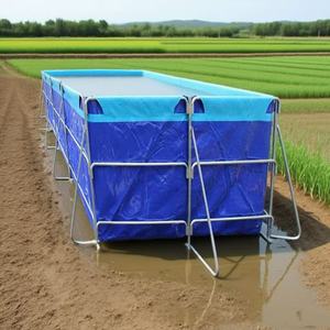 Bassin d'eau en toile de PVC industrielle et support en <span class=keywords><strong>acier</strong></span> <span class=keywords><strong>galvanisé</strong></span> - Aquaculture et contrôle des inondations/sécheresses - Product Image 2