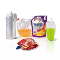 Poches de Recharge Imprimées sur Mesure Avec Bec Verseur, Impression Numérique, Sac à Jus Écologique, Poche Kraft Avec Bec Verseur 500 ml