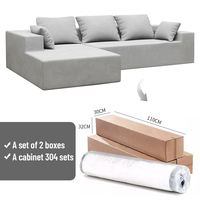 Sofás Modulares Seccionales Personalizables De Salón Sofá Cama En Forma De I/L Para Sala De Estar Combinación En Blanco