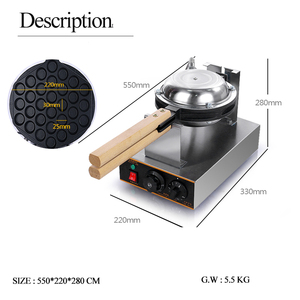 Hong kong Automatique Utilisé Commercial Gaufrier Gaufrier Oeuf Gâteau Oeuf Gaufrier Machine - Product Image 4