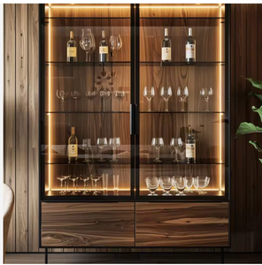Vente en gros : Meuble bar à vin multifonctionnel autoportant en acier inoxydable avec réfrigérateur à vin pour salon, hôtel, cave à vin - Product Image 5