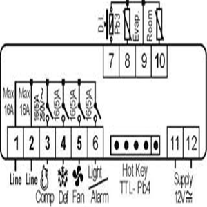 जांच के साथ इलेक्ट्रॉनिक <span class=keywords><strong>Dixell</strong></span> तापमान नियंत्रक XR01CX सर्द के लिए स्पेयर पार्ट्स - Product Image 3