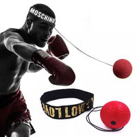 Balle de réflexe de coordination améliorée Libération du stress Boxe Balle magique Absorption de la sueur Réflexe de boxe élastique réglable