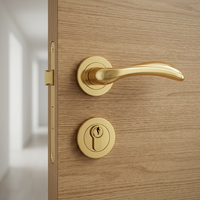 Manijas Modernas para Puertas Interiores de Apartamentos, Estilo Europeo Oriental, Manija Circular Tipo Rosa, Acero Inoxidable de Alta Calidad, Garantía de 5 Años